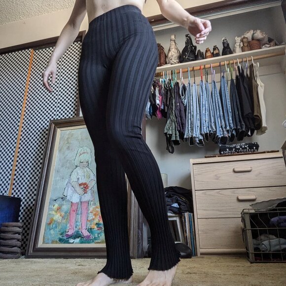 Simon Miller Ribbed Flare Leggings - Picture 3 of 5